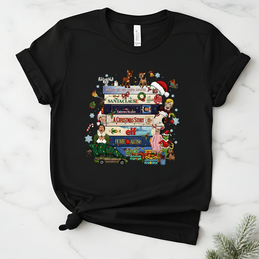 90s Christmas tshirt, Retro Holiday tee,  Xmas tee, 90s Movie tee, cozy Winter Gift for Her and him, Cute xmas tshirt. gift