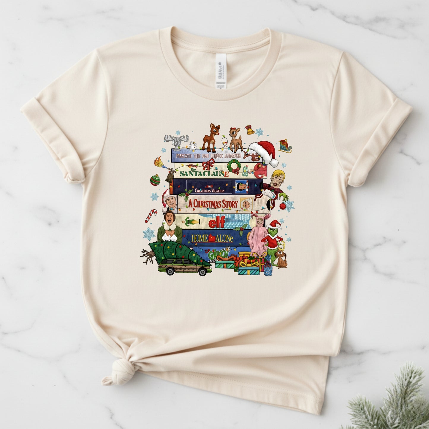 90s Christmas tshirt, Retro Holiday tee,  Xmas tee, 90s Movie tee, cozy Winter Gift for Her and him, Cute xmas tshirt. gift