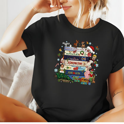 90s Christmas tshirt, Retro Holiday tee,  Xmas tee, 90s Movie tee, cozy Winter Gift for Her and him, Cute xmas tshirt. gift