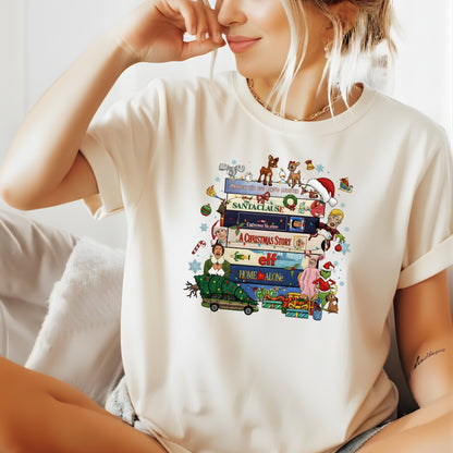 90s Christmas tshirt, Retro Holiday tee,  Xmas tee, 90s Movie tee, cozy Winter Gift for Her and him, Cute xmas tshirt. gift