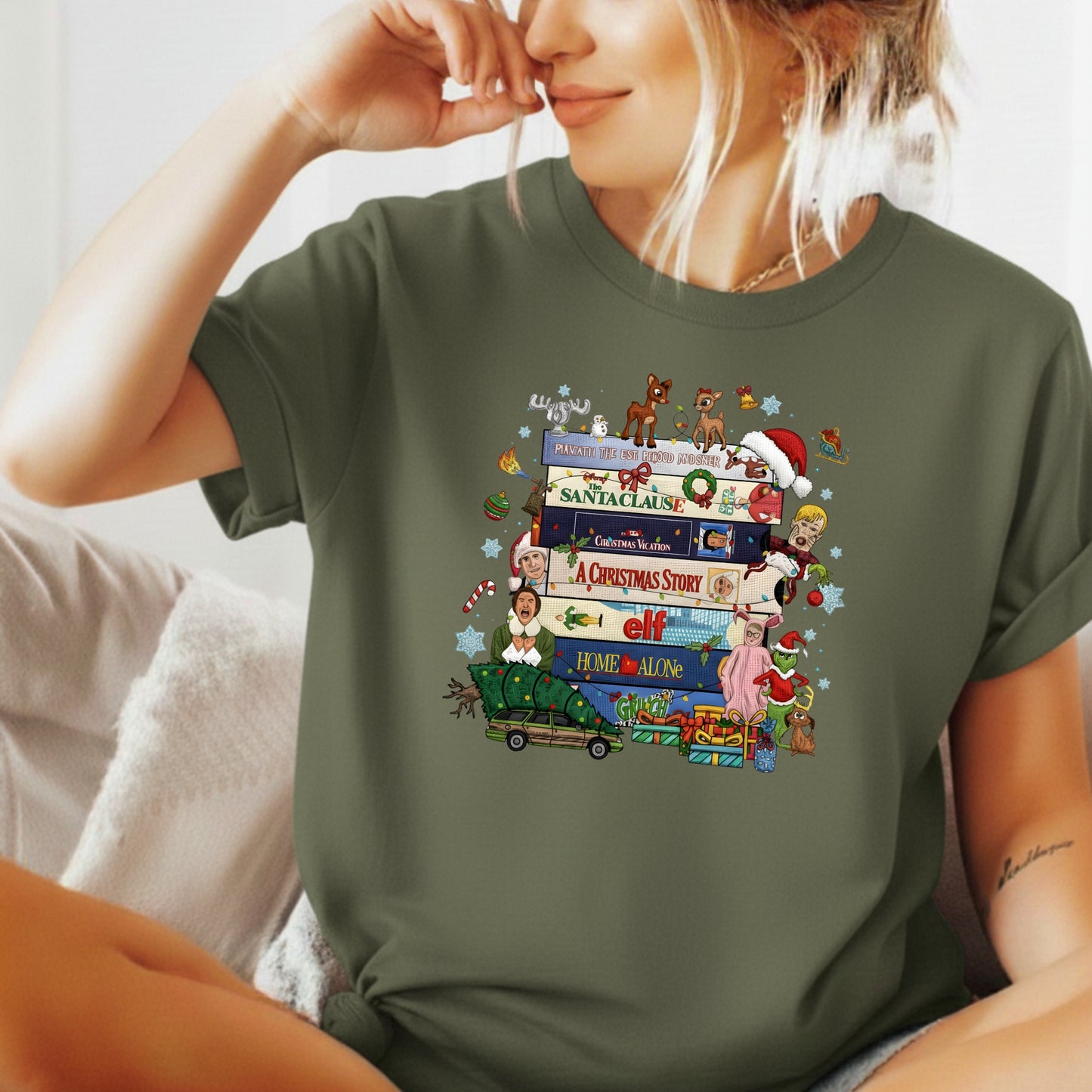 90s Christmas tshirt, Retro Holiday tee,  Xmas tee, 90s Movie tee, cozy Winter Gift for Her and him, Cute xmas tshirt. gift