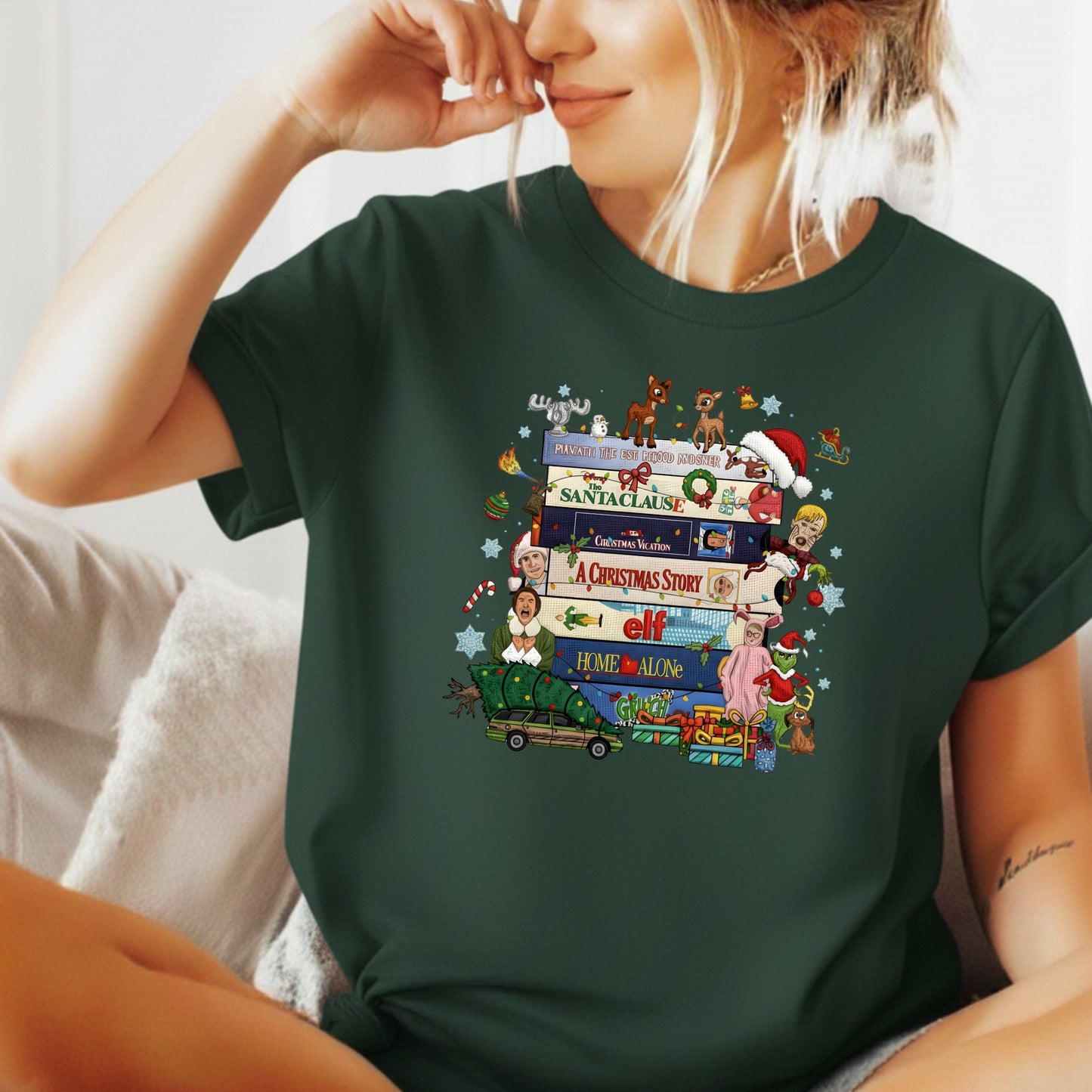 90s Christmas tshirt, Retro Holiday tee,  Xmas tee, 90s Movie tee, cozy Winter Gift for Her and him, Cute xmas tshirt. gift