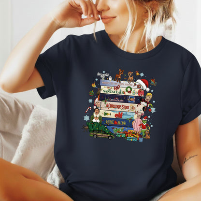 90s Christmas tshirt, Retro Holiday tee,  Xmas tee, 90s Movie tee, cozy Winter Gift for Her and him, Cute xmas tshirt. gift