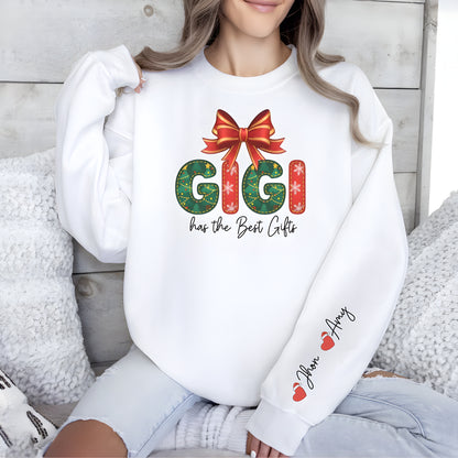 Personalized Gigi Christmas Sweatshirt: Custom Sleeve Text