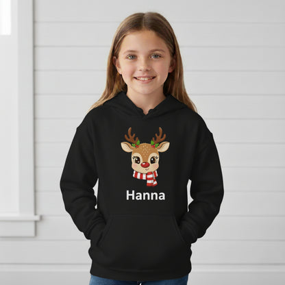 Cute Custom Reindeer Hoodie – Your Child’s Name on It! 🎁