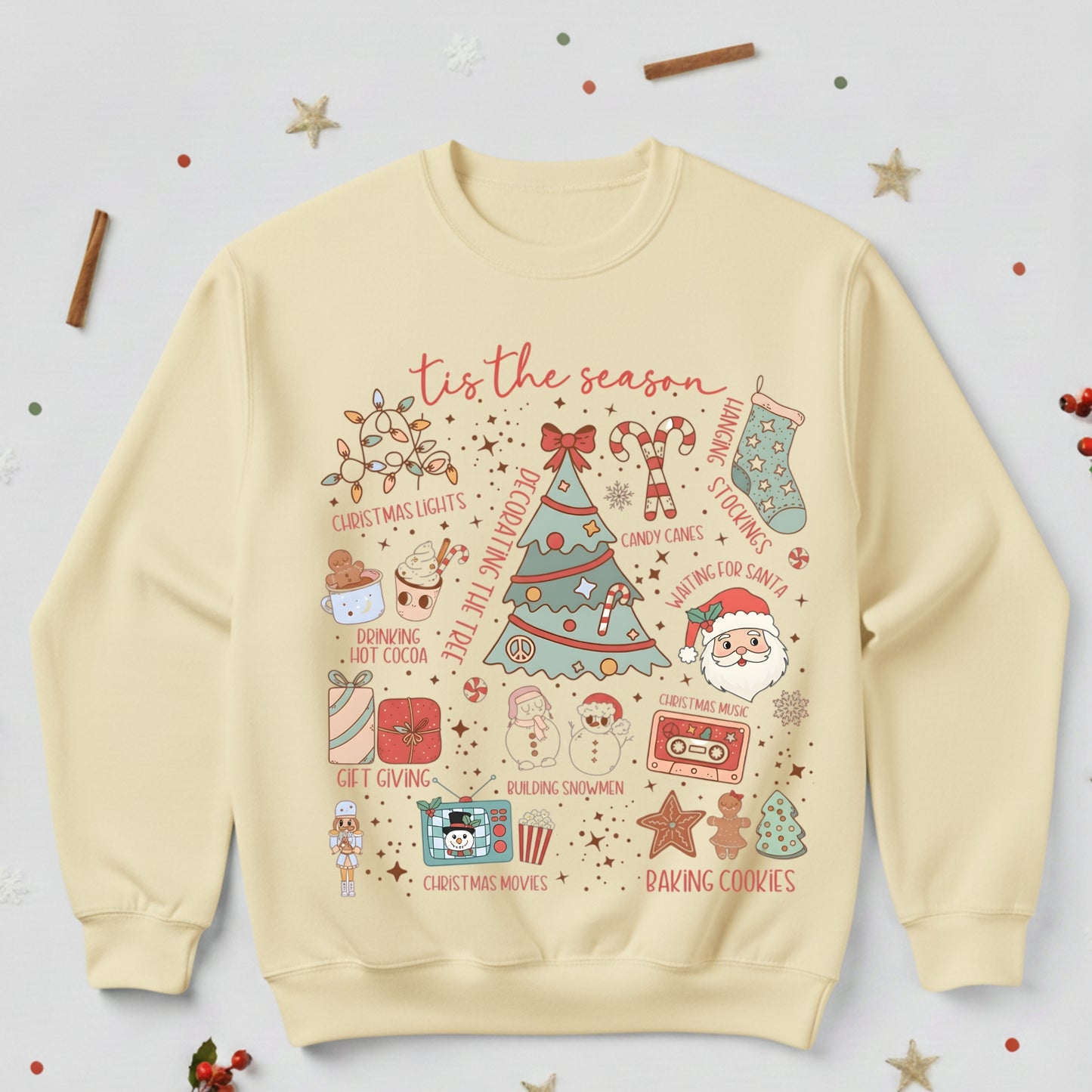 the Season Christmas Sweatshirt - Holiday Graphic Crewneck