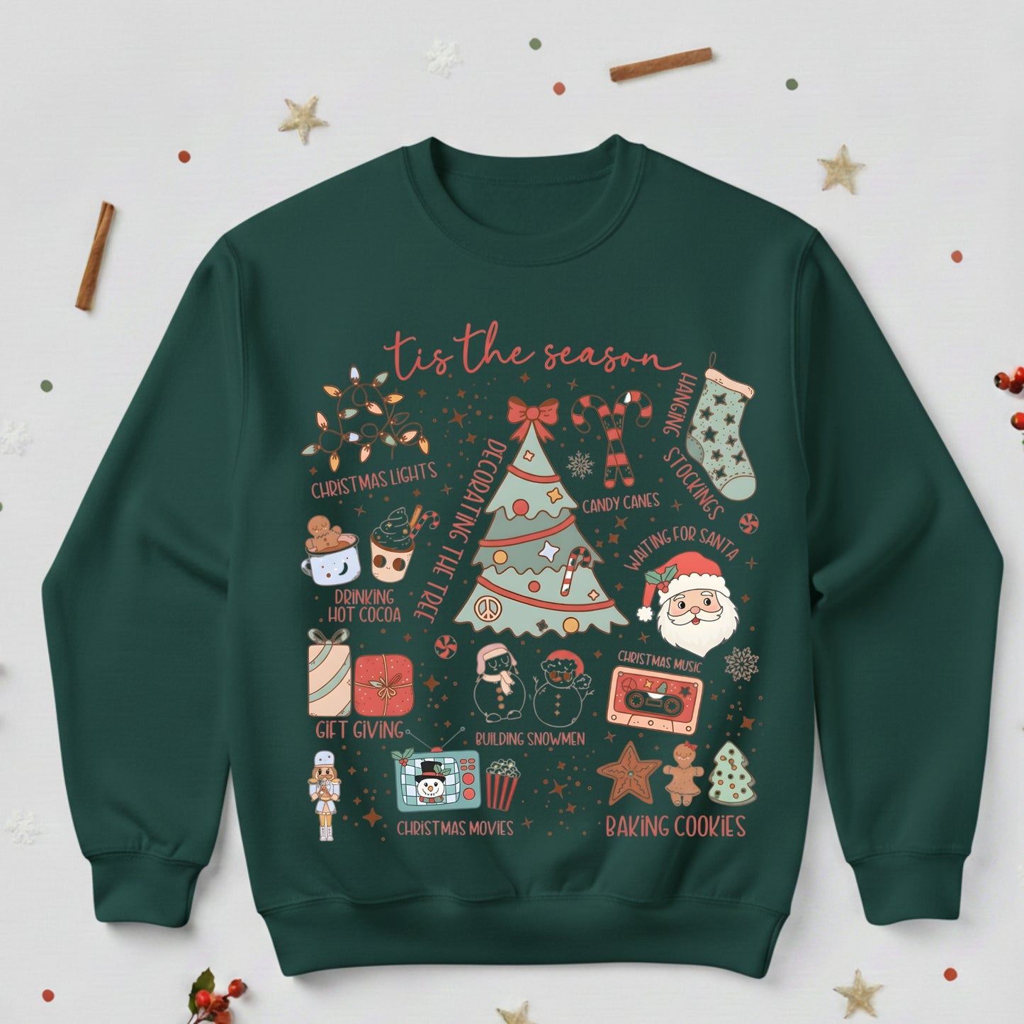 the Season Christmas Sweatshirt - Holiday Graphic Crewneck