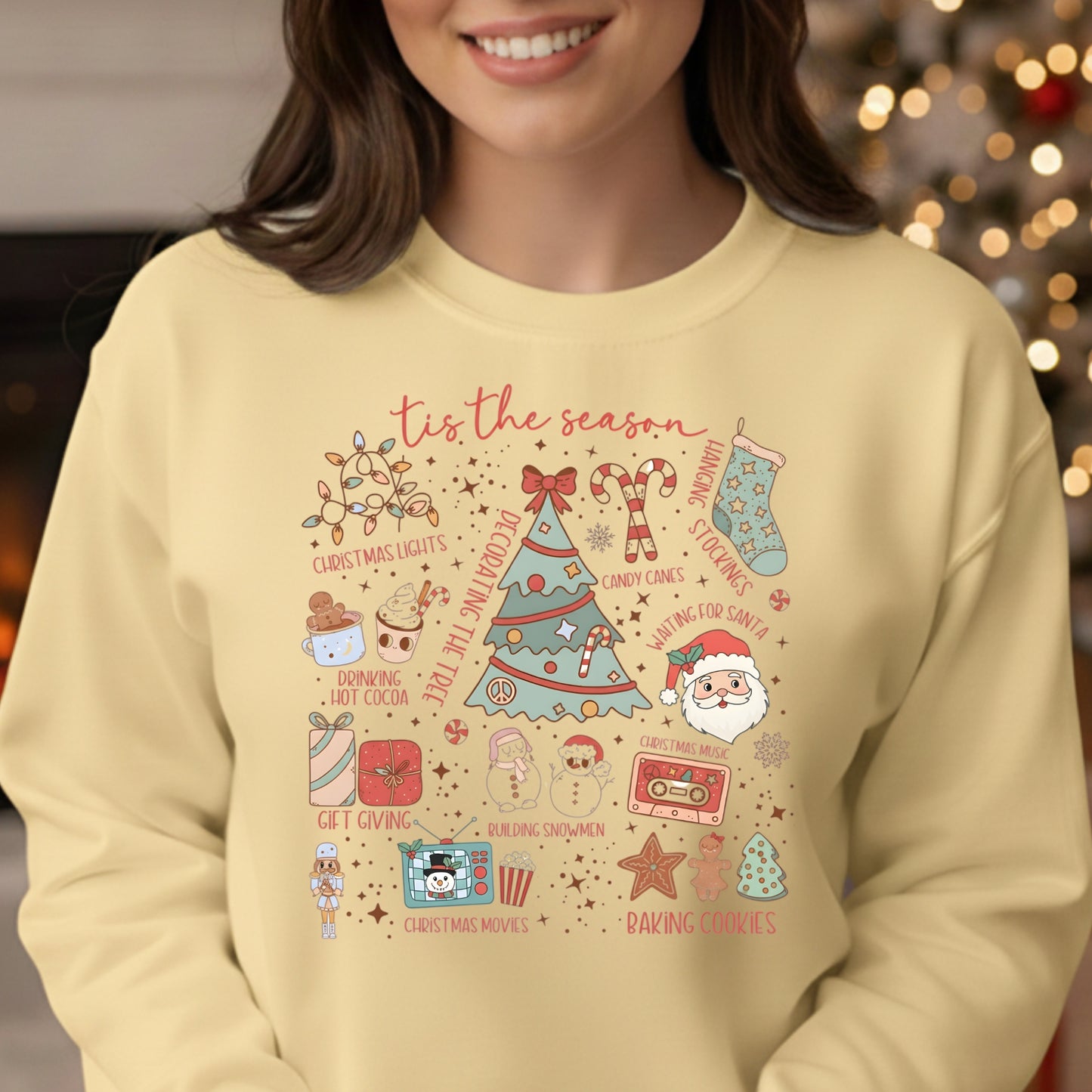 the Season Christmas Sweatshirt - Holiday Graphic Crewneck