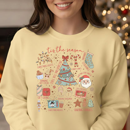 the Season Christmas Sweatshirt - Holiday Graphic Crewneck