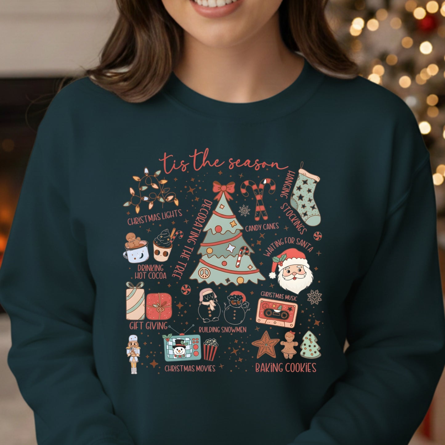 the Season Christmas Sweatshirt - Holiday Graphic Crewneck