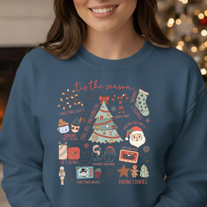 the Season Christmas Sweatshirt - Holiday Graphic Crewneck