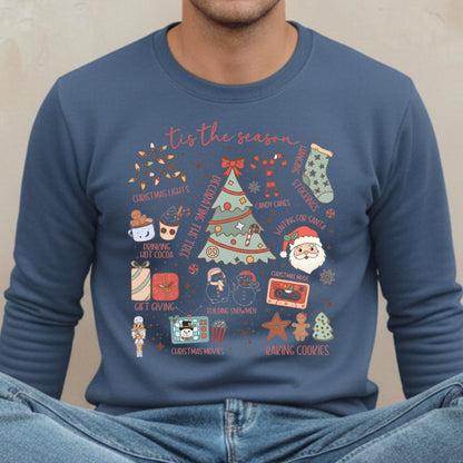 the Season Christmas Sweatshirt - Holiday Graphic Crewneck