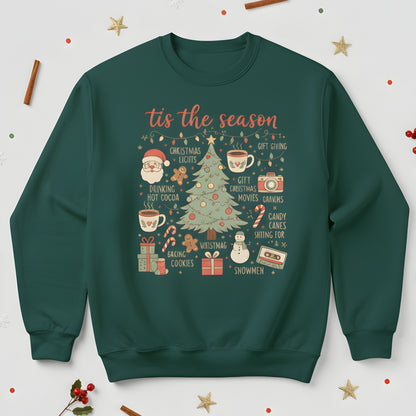 the Season Christmas Sweatshirt - Holiday Graphic Crewneck