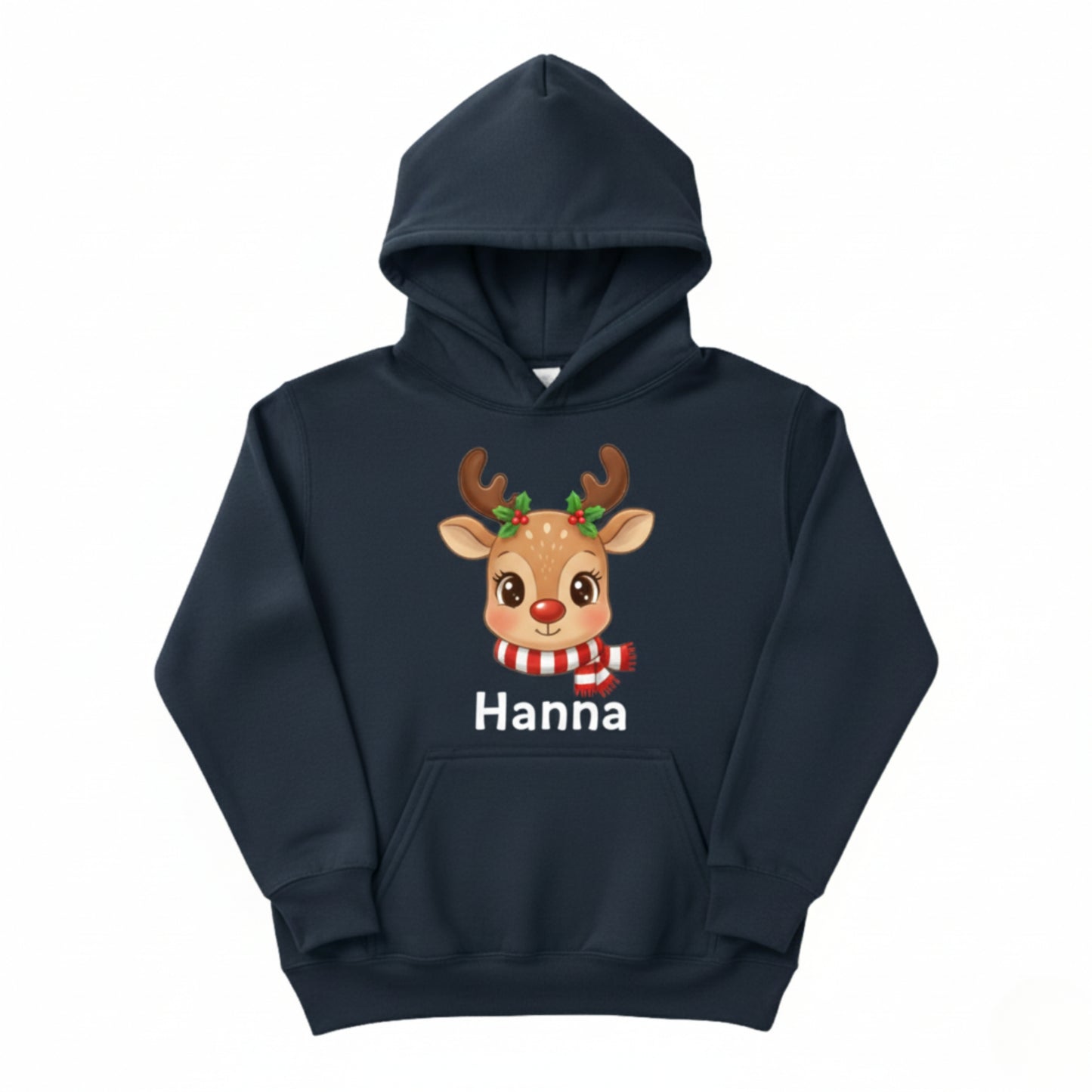 Cute Custom Reindeer Hoodie – Your Child’s Name on It! 🎁