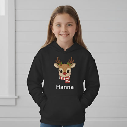 Cute Custom Reindeer Hoodie – Your Child’s Name on It! 🎁